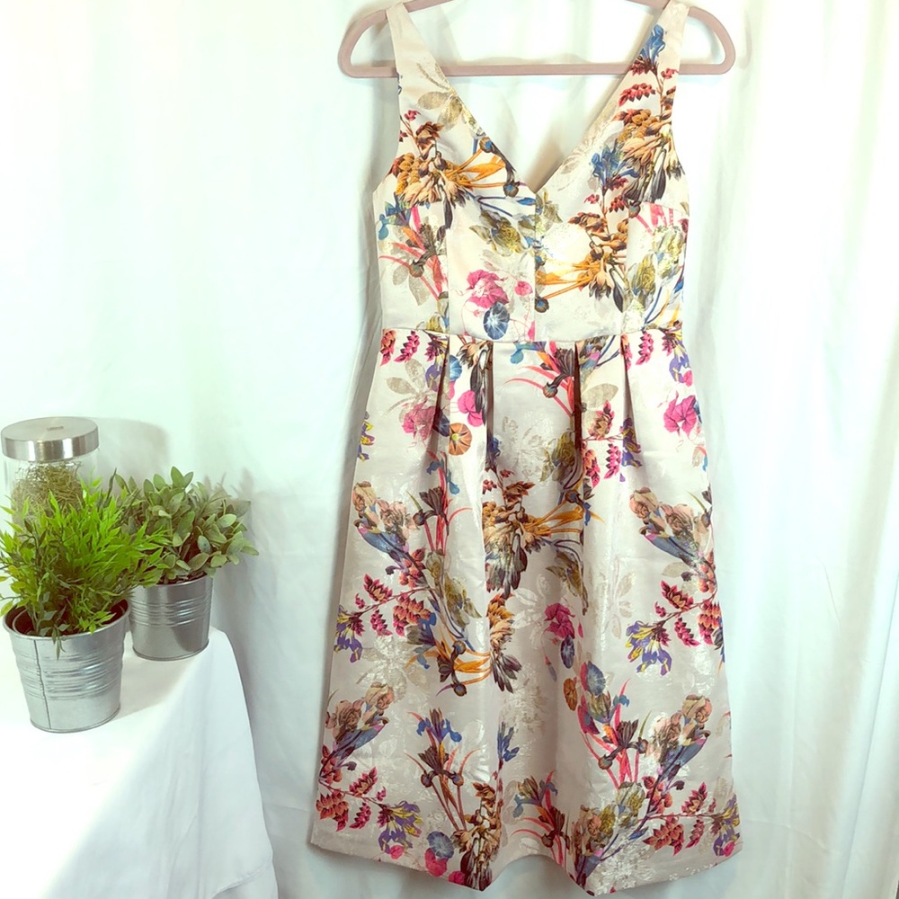Gorgeous Brocade Floral Hourglass Party Dress